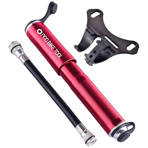 Pro Bike Tool Mini-Fahrradpumpe für Mountainbikes und BMX-Räder, 18,8 cm...