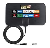 2023 Upgraded 200 Miles TV Antenna for Smart TV - Amplifier Signal Booster Free Local Channels - Digital Antenna for TV Support 4K 8K 1080p Antenna TV Digital HD Indoor (F)