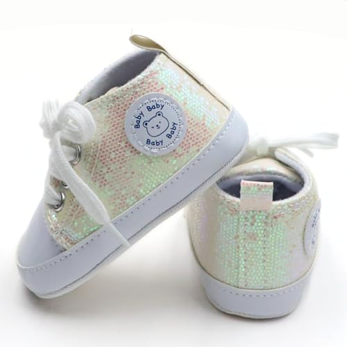 Trendy Comfortable Sequin Sneakers for Baby Boys, Lightweight Non Slip Shoes for Indoor Walking, Spring and Autumn2