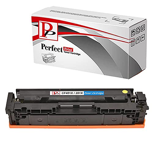 Image of Cyan PerfectPrint Compatible Toner Cartridge Replace CF401X For HP COLOUR LASERJET PRO M252 M252N M252dw M277 M277N M277dw