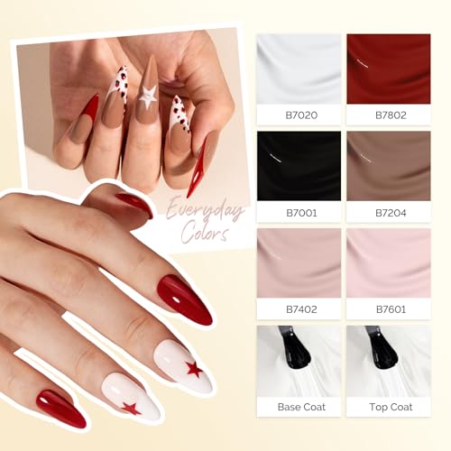 Image of MelodySusie Plant Based Gel Nail Polish Set 8Pcs 10ml /0.34 fl oz