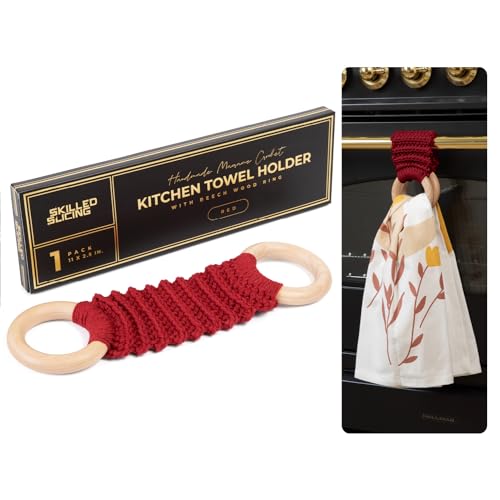Handmade Crochet Dish Towel Holder for Kitchen &...
