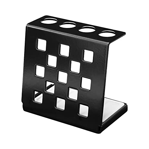 アンドエヌイー(&NE) ラバストーン歯ブラシスタンド LavaStone ブラック 幅8.4cm×奥行5cm×高さ8cm 日本製 衛生的 4本 トレー 置き型 乾燥 吸湿 天然素材 溶岩石 吸水 NEO-247-BK