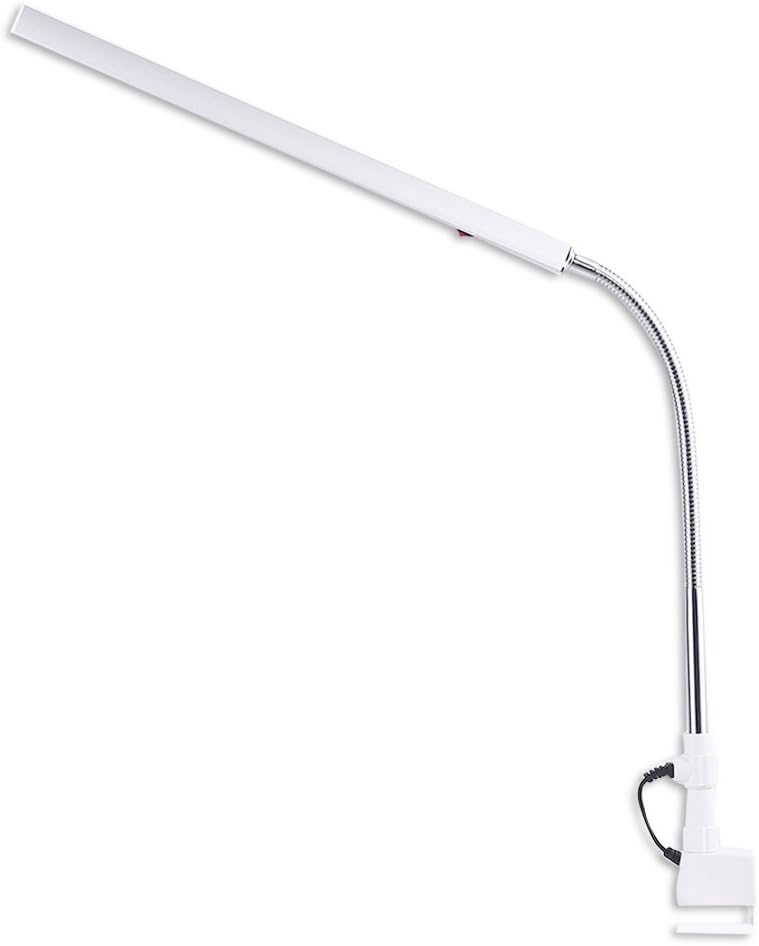3 Types Desk Lamp with Clamp, Ultra Slim Desk Lamp, 360 Degree Rotation Metal Arm Eye Caring Lamp, for Reading, Study, Light, Beauty Manicure