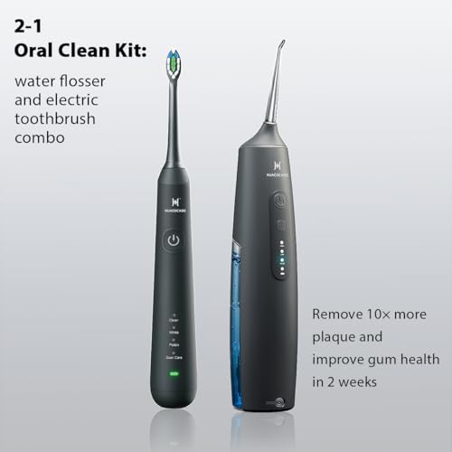 Huaco Care 01 2-1 Oral Clean Kit- Water Dental Flosser & Electric Toothbrush Combo- Brushing & Flossing- thumb #1