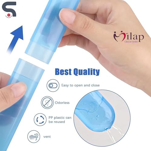 Image of Milap CreationsToothbrush Container, Cover, Holder, Case for Adults and Family- Pack of 4 | Tooth Brush Travel Covers, Portable Toothbrush Container for Trip | Anti Bacterial Toothbrush Case Box
