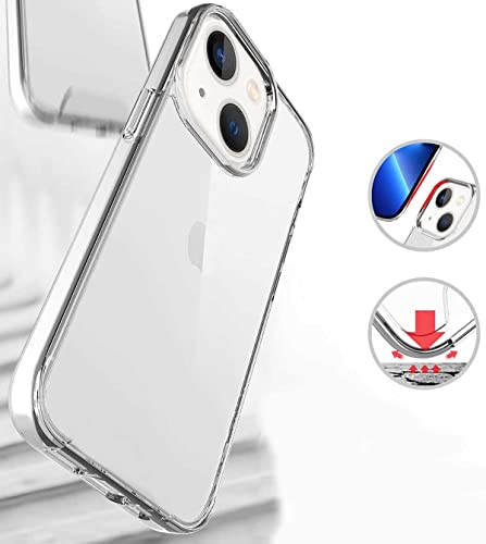 Image of Soft Flexible Silicone Back Cover Compatible with iPhone 13 Mini, Transparent Case + Screen Guard