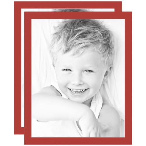 22x28 Deep Red/Deep Red Custom Mat for Picture Frame with 18x24 Opening Size (Mat Only, Frame NOT Included) - 2 Pack