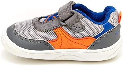 Stride Rite 360 baby boys Gogo Sneaker, Grey/Orange, 3 Infant US | Image 3