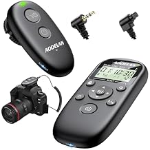 for Canon Camera Rechargeable Remote Shutter Release with Interval Timer - Aodelan Wireless Intervalometer Remote Control for Canon Rebel T7, T6, T3i, R5 Mark II, R6 II, R8, R10, RP, SL2, SL3, 6D II