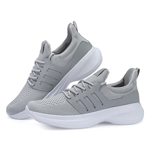 Image of Casbeam Mens Running Shoes Comfortable Lightweight Breathable Walking Shoes Lace-up Shoes Mesh Workout Casual Sports Shoes