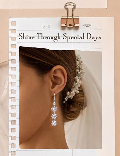 Image of PATISORNA 925 Sterling Silver Long Dangle Earrings for Women Hypoallergenic