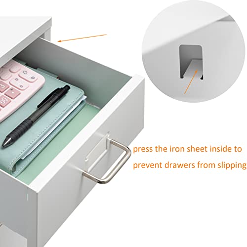 Caisson métallique compact 3 tiroirs pour libérer l'espace sous le bureau