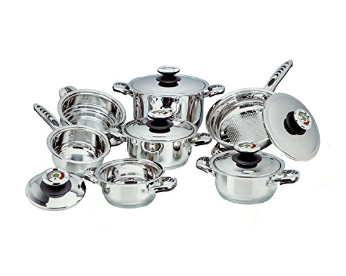 Stainless 12 Piece Pan Set - by Aus Meisterhand Chromstahl