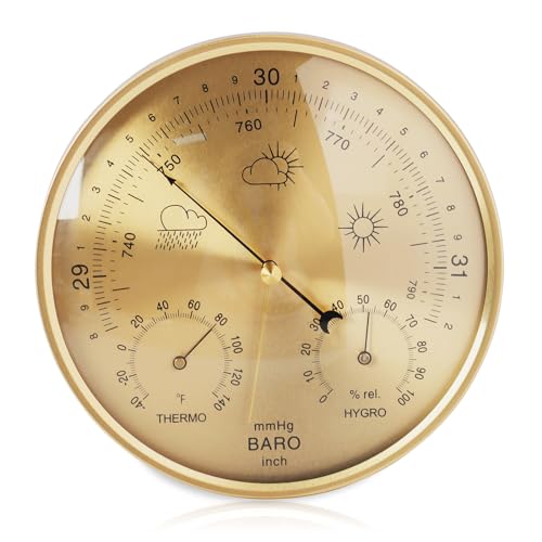 Kawlity THERMOMETER/BAROMETER 3-In-1 All-Season Wall Hanging Thermometer, Barometer, Hygrometer | Accurate Weather Station thumb #8