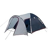 High Peak Zelt Kira 4, Hellgrau/Dunkelgrau/Rot, 10215