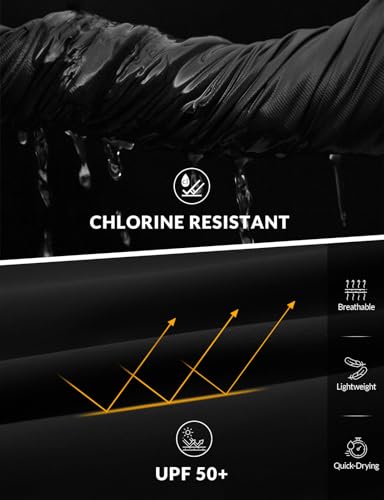 baleaf Women's 9" Long Swim Board Shorts with Zipper Pockets High Waisted Tummy Control Beach Shorts with Liner4