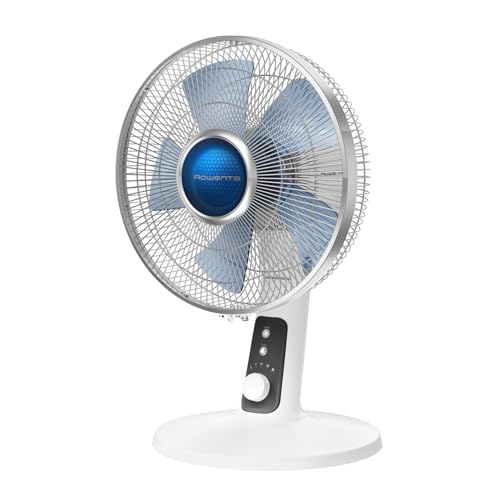 Rowenta Turbo Silence Extreme + Ventilador de Mesa Silencioso, 40 W de Potencia, 30 cm de Diámetro,...