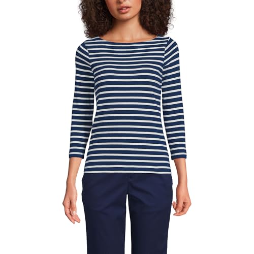 Lands' End Women's Mariner Jersey Boatneck Top