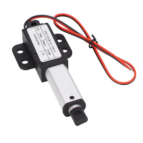 24V Electric Actuator, ABS Connector End Limit Switch 150N Thrust 30mm Stroke Mini Linear Actuator 4mms Speed Multipurpose for Home Appliance Instrument