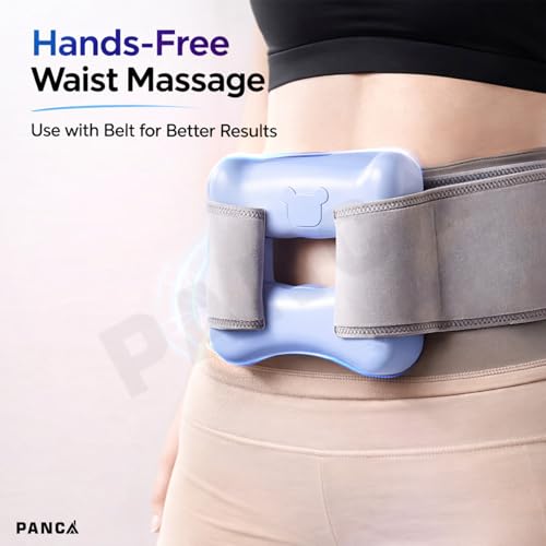 Image of PANCA Electric Belly Fat Massager Belt with Heat & Vibration | Abdominal Waist Slimming & Muscle Relaxation Device | Portable Body Shaping Fascia Massager for Home Use (Blue)