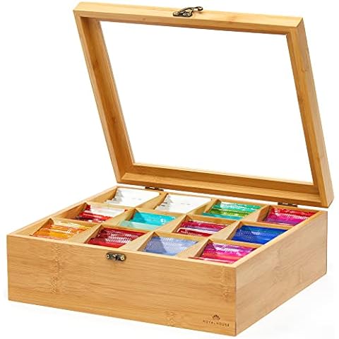 RoyalHouse Bamboo Tea Storage Organizer Cover