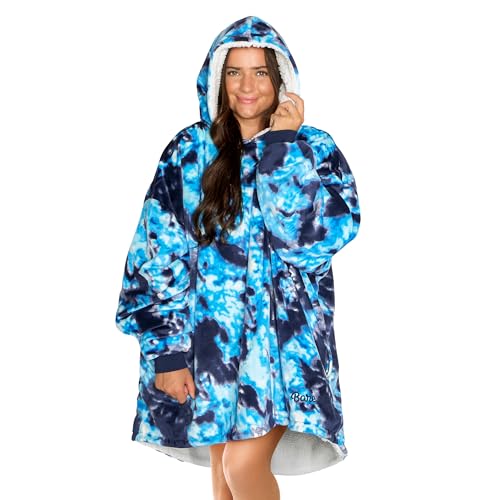 Image of Bare Home Wearable Blanket Hoodie - Soft Plush Sherpa - Warm and Cozy - Oversized Wearable Blanket
