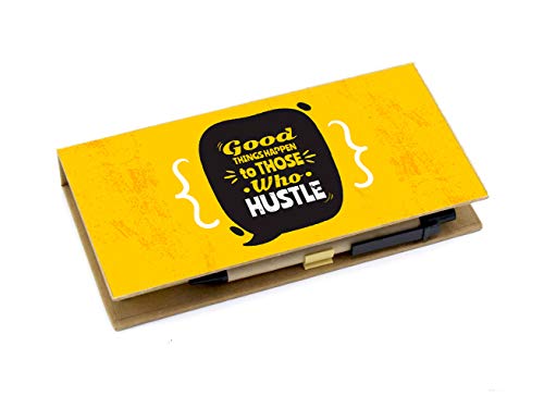 Image of Shopaholic Eco-Friendly Stationary Set With Paper Clips, Stapler, Sticky Notes, Calendar, Pen (Good Things Happen-Memo Pads)