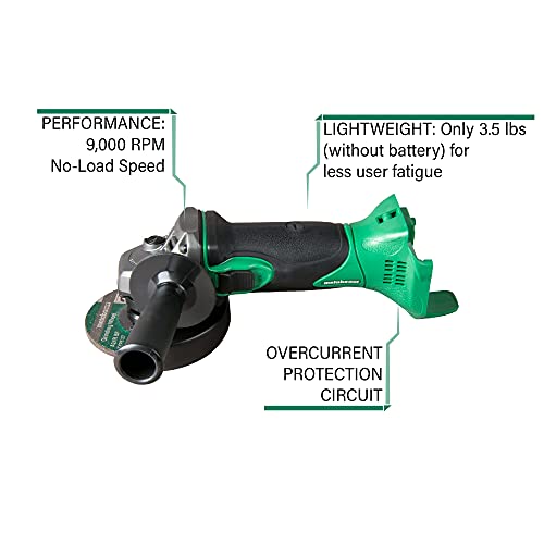 Metabo Hpt 18V Multivolt 4-1/2-Inch Cordless Angle Grinder | Slide Switch W/ Lock-On | Tool Only - No Battery | Lifetime Tool Warranty | G18Dsl2Q4 #TOP1