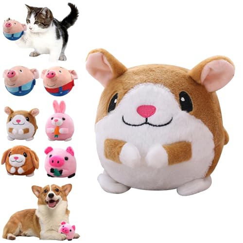 Donubiiu Interaktives Hundespielzeug, Der ultimative Spielball für Ihre Lieblinge, Hundespielzeug Beweglich, Hunde Spielzeug Ball für Hund (Hamster)