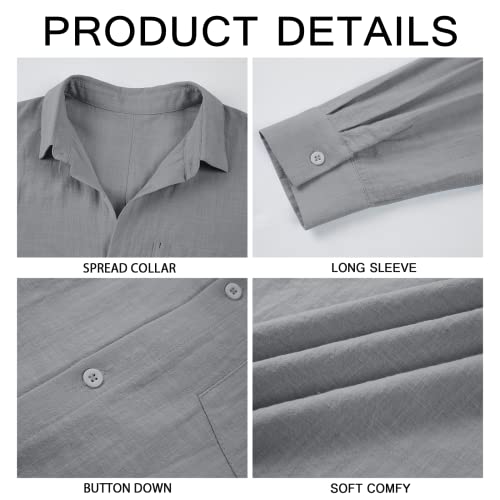 Image of Runcati Womens Button Down Shirts Linen Cotton Long Sleeve Blouse Tunic Tops Cover Up Shirt Loose Beach Bikini Dress