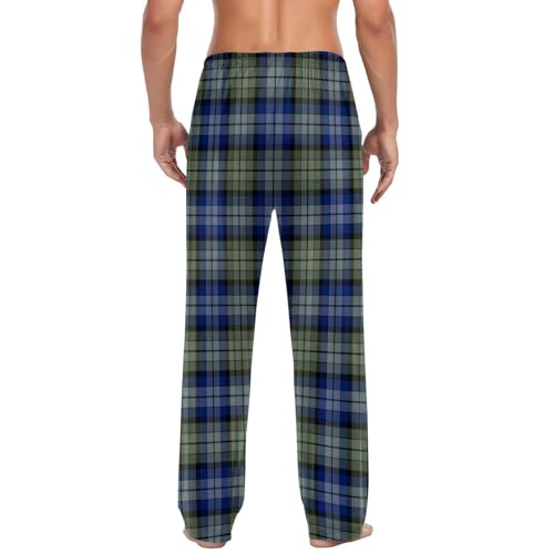 Campbell Men’s Elastic Waist Plaid Pajama Pants Loose Straight Checkered Lounge Sweatpants Comfy Pjs Bottoms with Pockets 5
