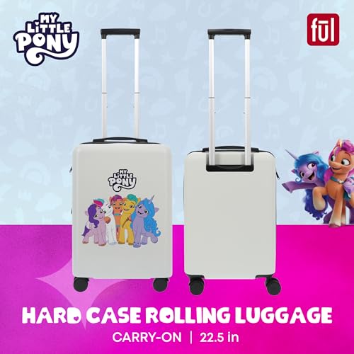 FUL Little Pony 22.5 Inch Carry On Luggage, Hardshell Rolling Suitcase with Spinner Wheels, White2