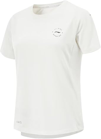 LI-NING Running Series Womens Ice-Cool Comfortable Moisture-Wicking Short-Sleeve T-Shirt ATSV088