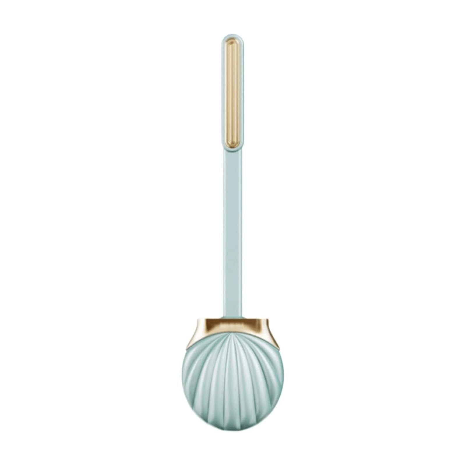 Tyuhduyur Green Toilet Brush Portable Cleaning Abs Silicone Creative Shell Shape Bowl Wall Mount Space-Saving (Green)
