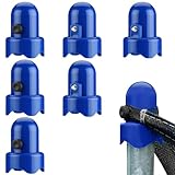 Easecos 6 Pcs Trampoline Pole Caps Replacement Trampoline Net Covers Jumping Bed Enclosure Rod Caps with Screw-in Bolts Jumping Bed Accessories, Fits for 1.5 inch Enclosure Poles