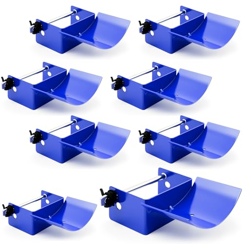 Abbylike 4 Pairs (8 Pieces) Jump Cups Metal Horse Jump Cups with Pin Fits Standards Uprights, Lightweight Durable for Hobby Horse Jumper Equestrian Activities(Blue)