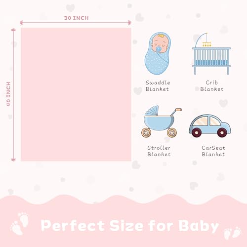 Image of Yurhap Heart Baby Blanket, Love Plush Fleece Baby Blankets for Girls Boys | Soft Sherpa Baby Girl Blanket for Infant Toddler Newborn Gift, Fluffy Baby Essentials, For Crib Stroller, 30 inchx40 inch