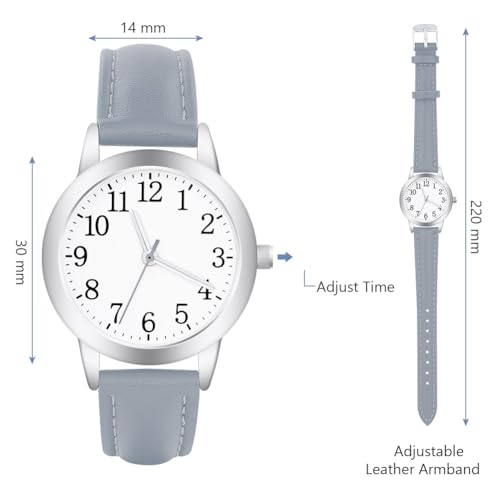 Vicloon Women's Watch Analog Quartz, Leather Strap Easy Read Tone Premium Fashion Wrist for Women Ladies Girls - Image 3
