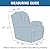 H.VERSAILTEX Recliner Chair Cover Velvet Plush 1-Piece Bundles Velvet Plush Ottoman Slipcovers(Large, Stone Blue) by 
