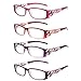 LianSan Readers 4 Pairs Ladies' Readers Color Frame Quality Reading Glasses for Women L3711(+3.25)
