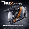 Vega VF 11 Dirt-X Aircraft Full Face Riding Helmet with Aerodynamic ABS Shell, Shock Absorbing Interior, Ventilated Comfort Fit, Racing -Inspired Design – Black Gold