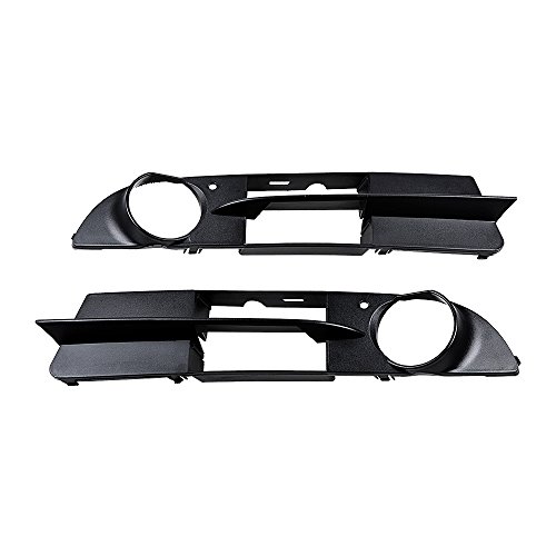 Left & Right Front Bumper Fog Light Cover Grille Compatible with 2004-2007 E60 E61 5-Series