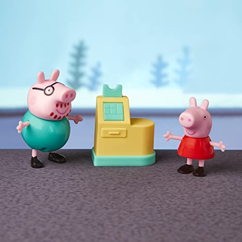 Peppa Pig Peppa's Adventures Peppa à l'aquarium, Jouet préscolaire avec 4 Figurines et 4 Accessoires, dès 3 Ans Multicolore