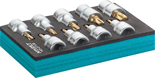 HAZET 163-271/9 Tamper-Resistant Torx Profile Screwdriver Socket Set - CVD-Tin Coated, 17.5 x 3.5 x 11.5 cm - Image 2
