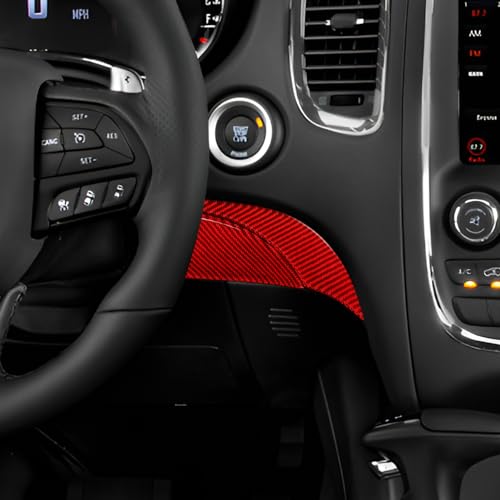 Image of Car Dashboard Cover Decals for 2011-2020 Dodge Durango Accessories Carbon Fiber Interior Stickers