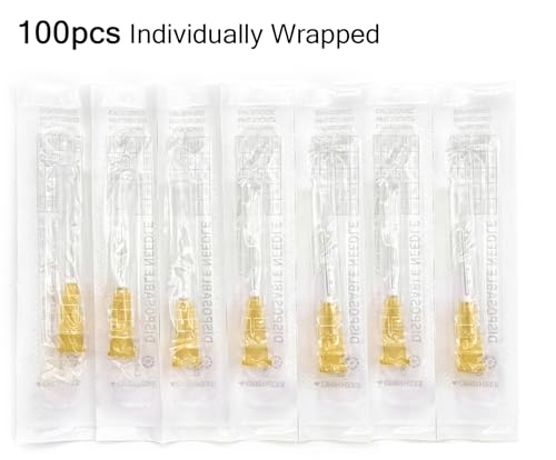 Image of 100Pack 25Ga 1.5 inch Needles Luer Lock for Refilling Ink