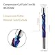 Spiral Flush Trim Router Bit, 8mm Schaft 35mm Schnittlänge Vollhartmetall Kompression Flush Trim Router Bits Spiral mit Nano beschichtet,2 Flutes Up und Down Cutter Bits für Holzbearbeitung Trimmen