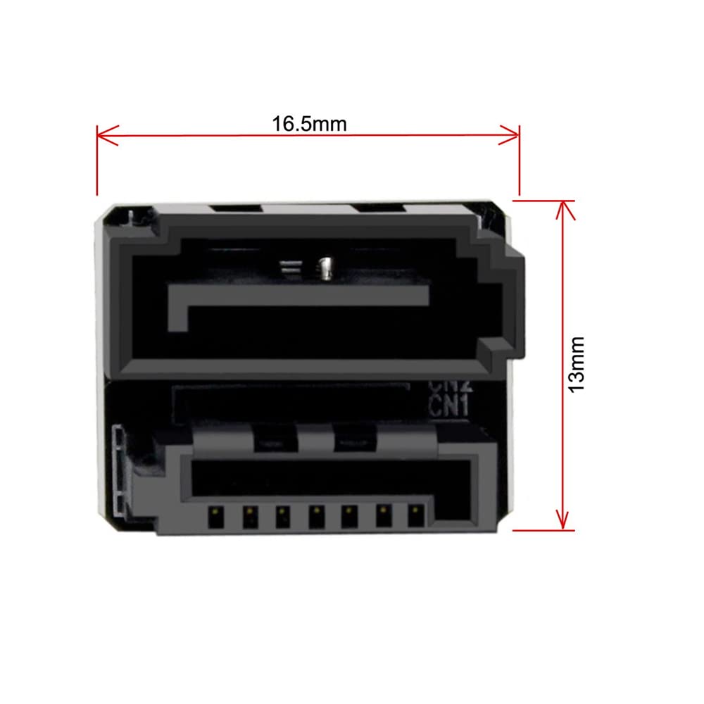 Pojedynczy adapter SATA 7-pinowy żeński na 7-pinowy męski 360 stopni kątowy adapter do komputerów stacjonarnych SSD HDD płyta główna płyta główna
