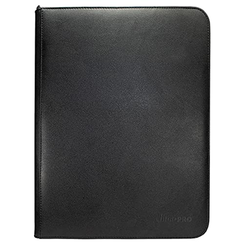 Image of Ultra PRO - Vivid 9-Pocket Zippered PRO-Binder: (Black) - Protect Up to 360 Collectible Trading Cards, Sports Cards or Valuable Gaming Cards, Ultimate card Protection